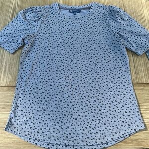 NWT Democracy Blue Gray Polka Dot Blouse